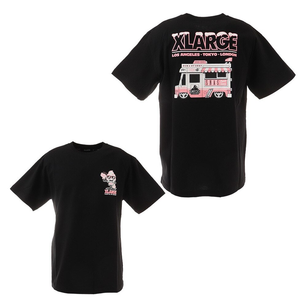  XLARGE×123KLAN ICE CREAM TRUCK 半袖Tシャツ 101212011032-BLACK