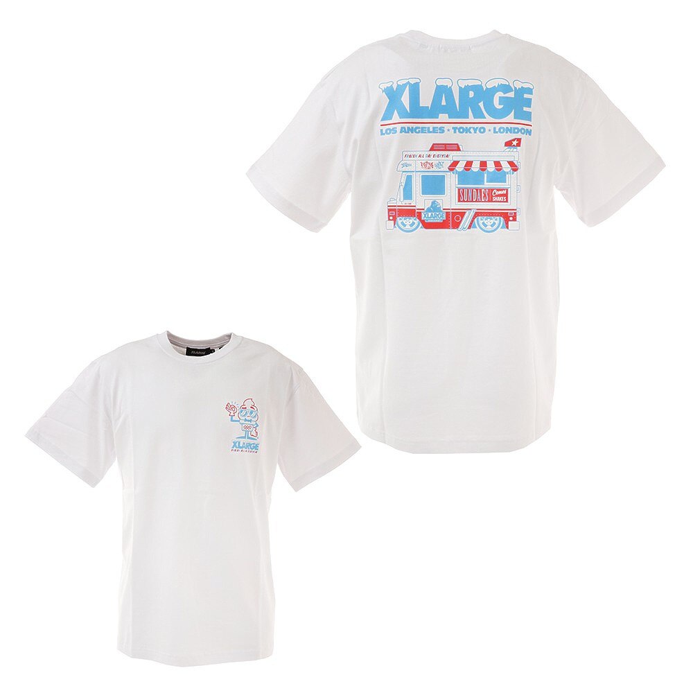  XLARGE×123KLAN ICE CREAM TRUCK 半袖Tシャツ 101212011032-WHITE
