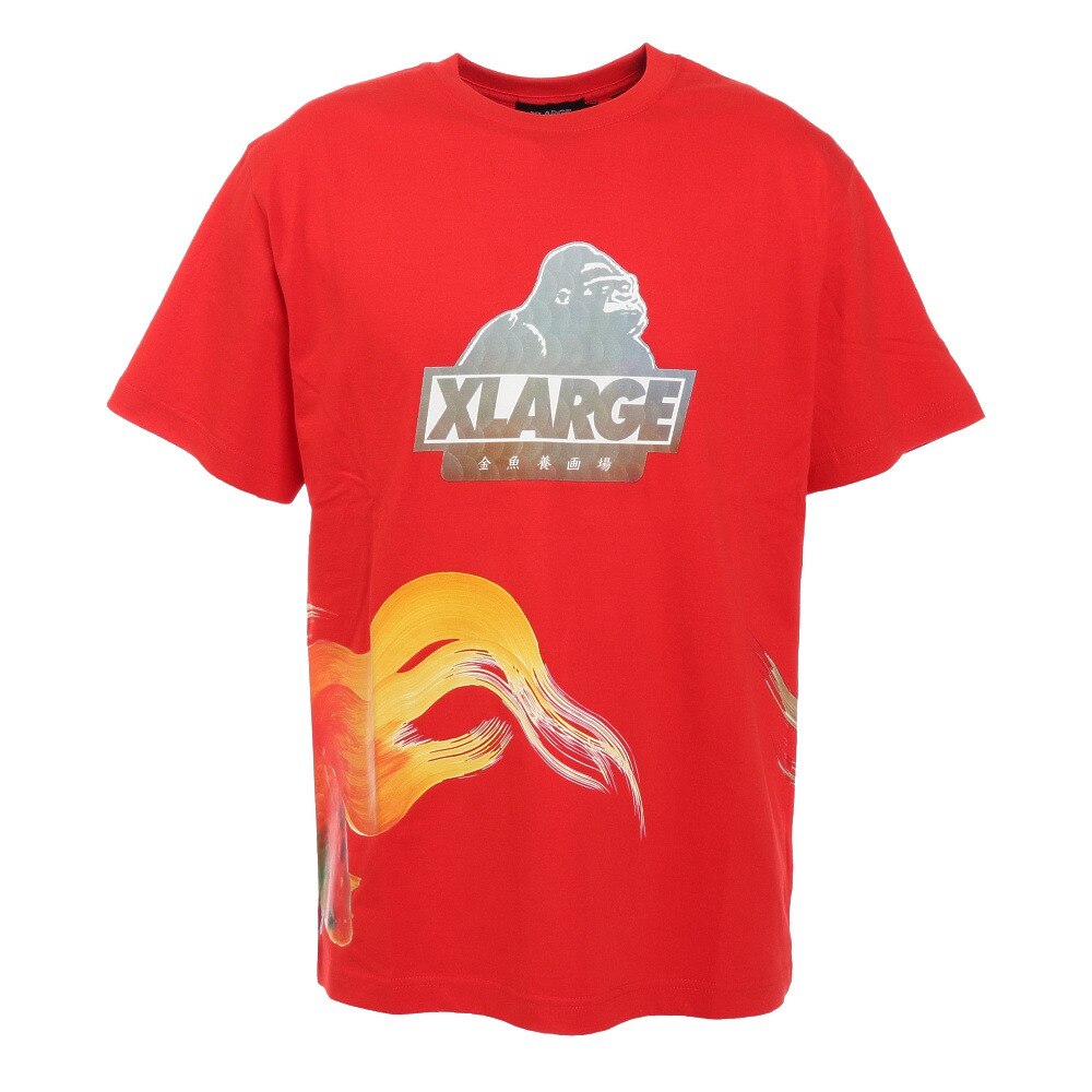  半袖Tシャツ TEE KINGYO SKIN SLANTED 101212011067-RED