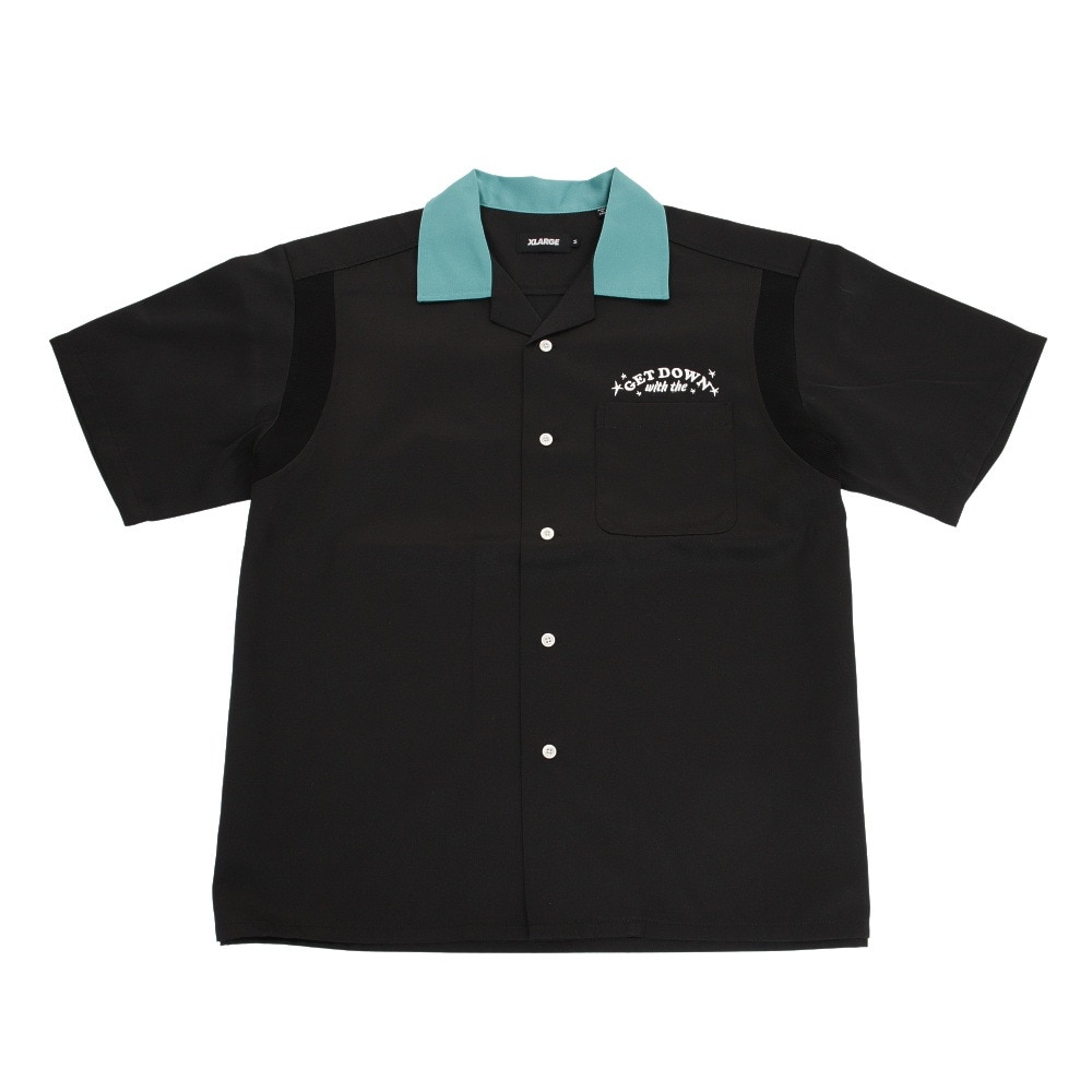  OPEN 半袖カラーシャツ 101212014003-BLACK