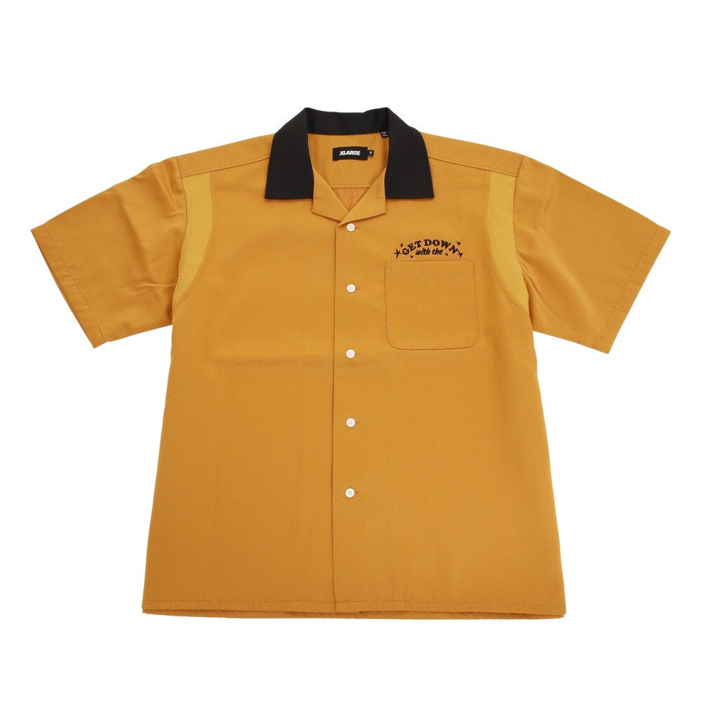  OPEN 半袖カラーシャツ 101212014003-MUSTARD