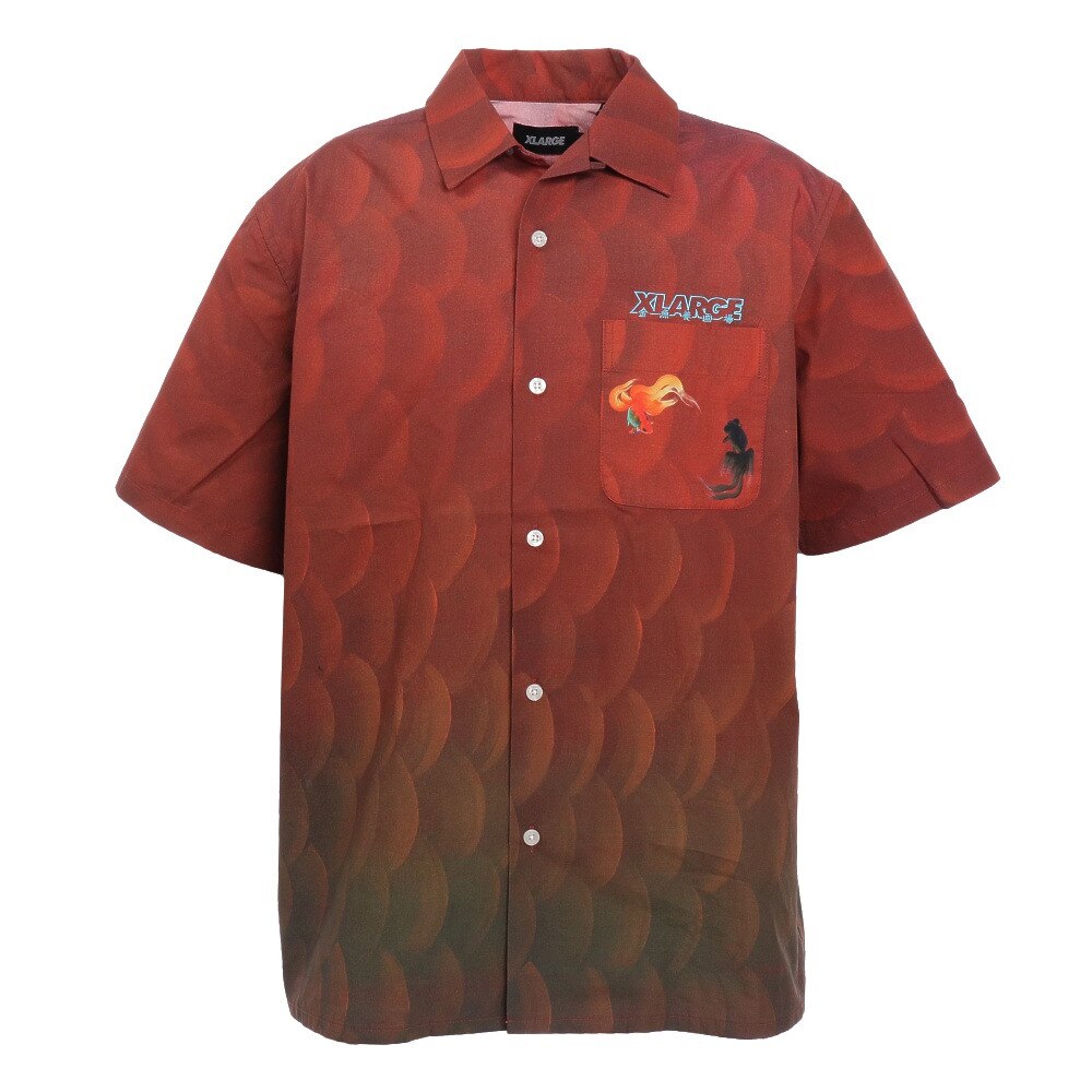  半袖シャツ KINGYO SKIN SHIRT 101212014008-RED
