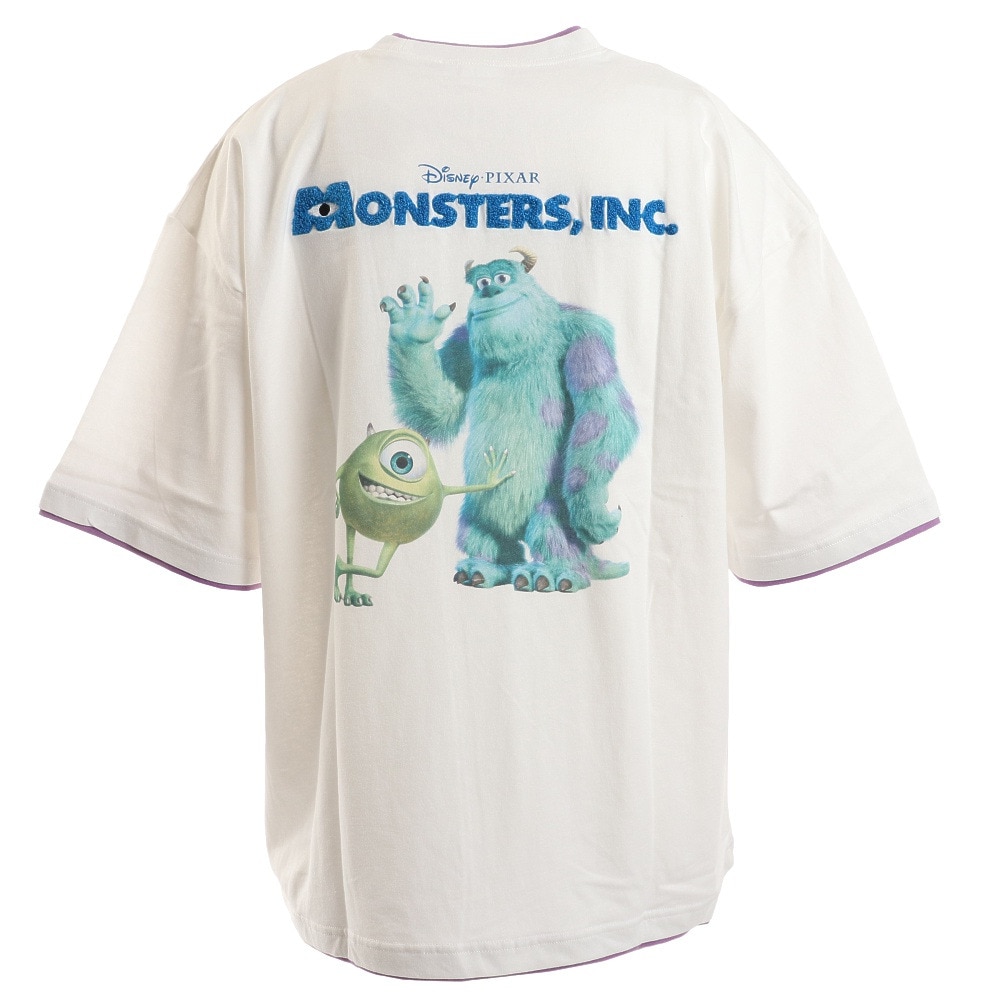 モリリン（moririn）（メンズ）Tシャツ メンズ 半袖 モンスターズインク フェイクレイヤードTシャツ 1515042-07 WHT
