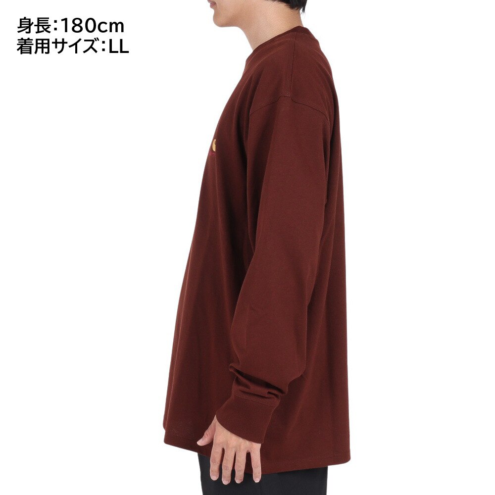 カーハート（CARHARTT）（メンズ）長袖 AMERICAN SCRIPT Tシャツ I0299550EGXX21F