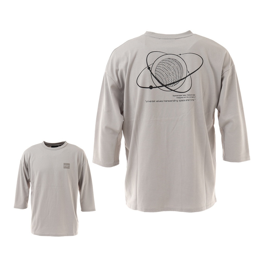 ザ・ワープ・バイ・エネーレ（The Warp By Ennerre）（メンズ）3/4スリーブ メッシュTシャツ WB3LJB01 GRY