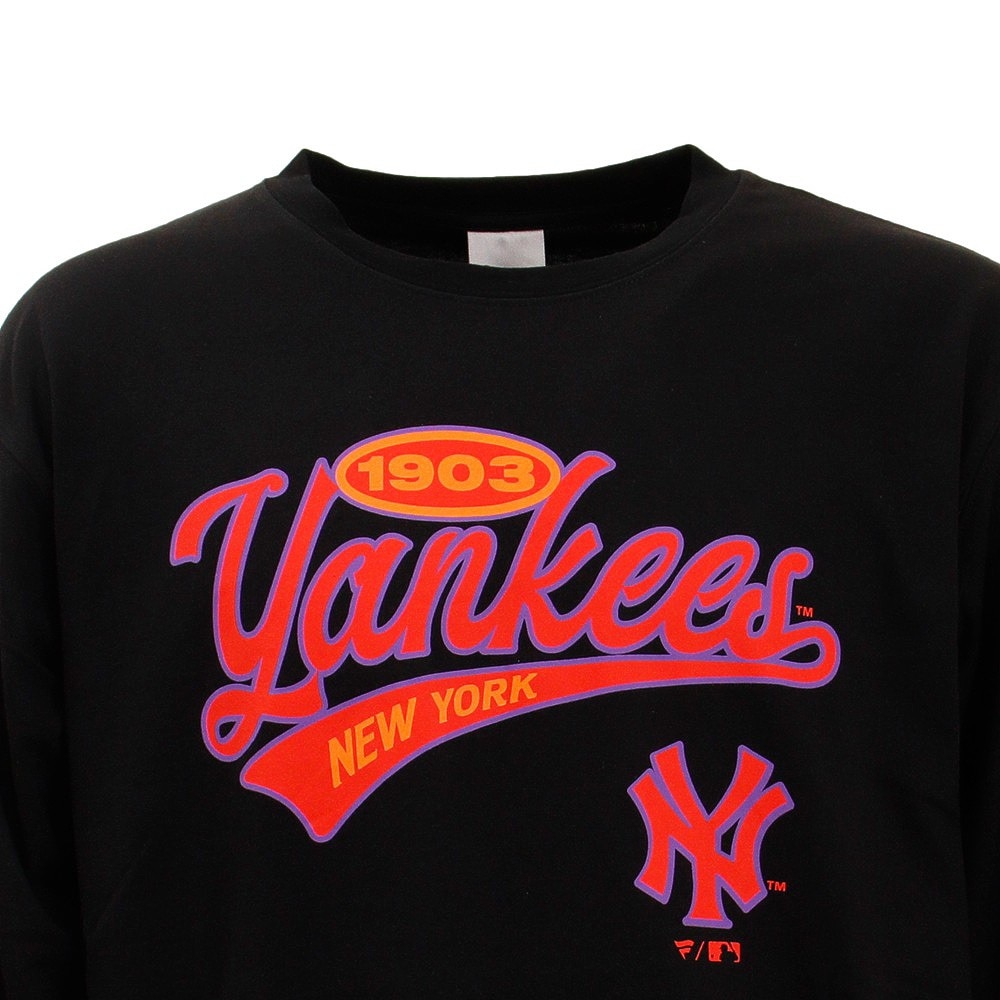 ＭＪ・ＭＬＢ（メンズ）ヤンキース ロゴ長袖Tシャツ Lサイズ MM03-NY-1F03-BK-LG