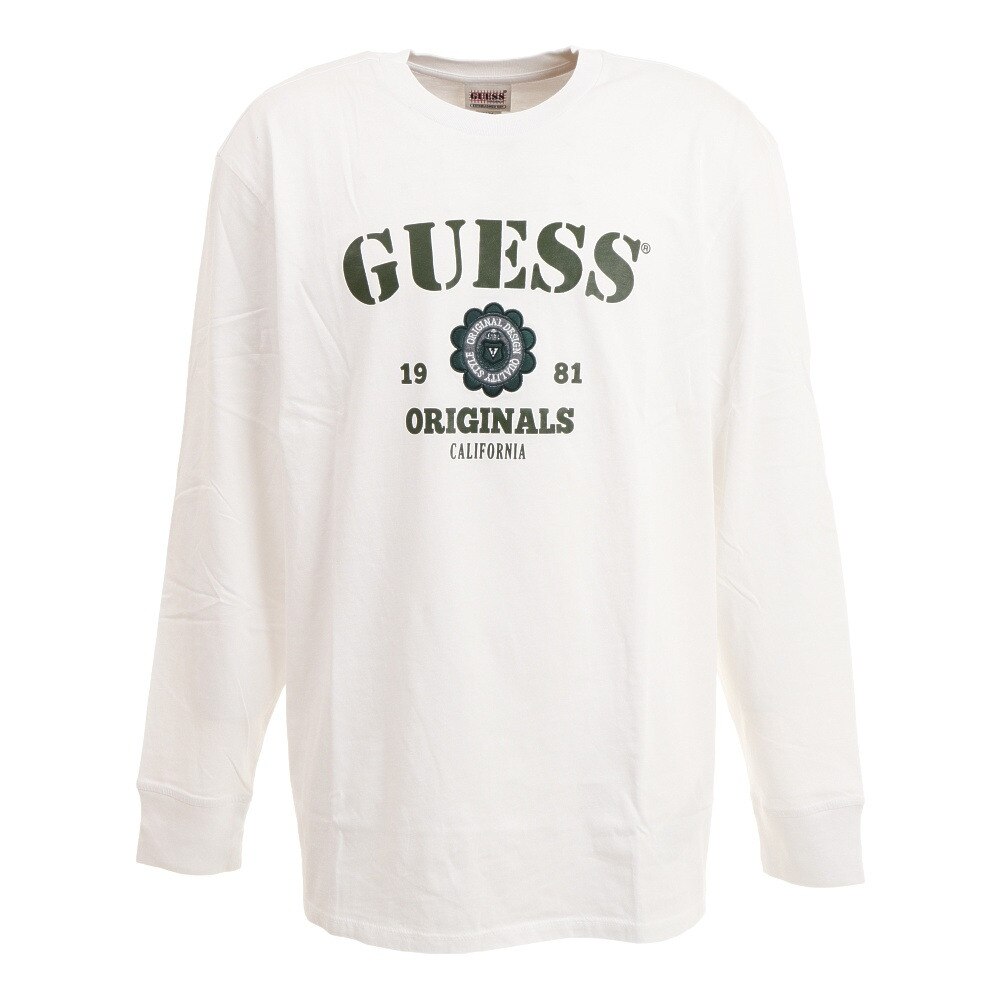 GUESS（メンズ）Originals Logo 長袖Tシャツ M1BI39KAGP0G011