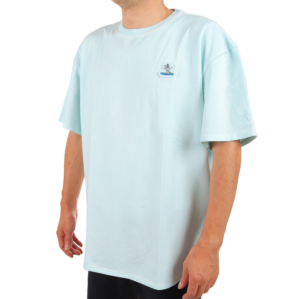 プーマ（PUMA）（メンズ）半袖Tシャツ メンズ SUPER ワッペンTシャツ 671096 20 LBLU