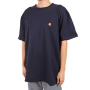 カーハート（CARHARTT）（メンズ）Tシャツ 半袖 チェイスTシャツ ヘビーオンス 黒 ブラック ワンポイント シンプル 綿100% I02639100HXX22S