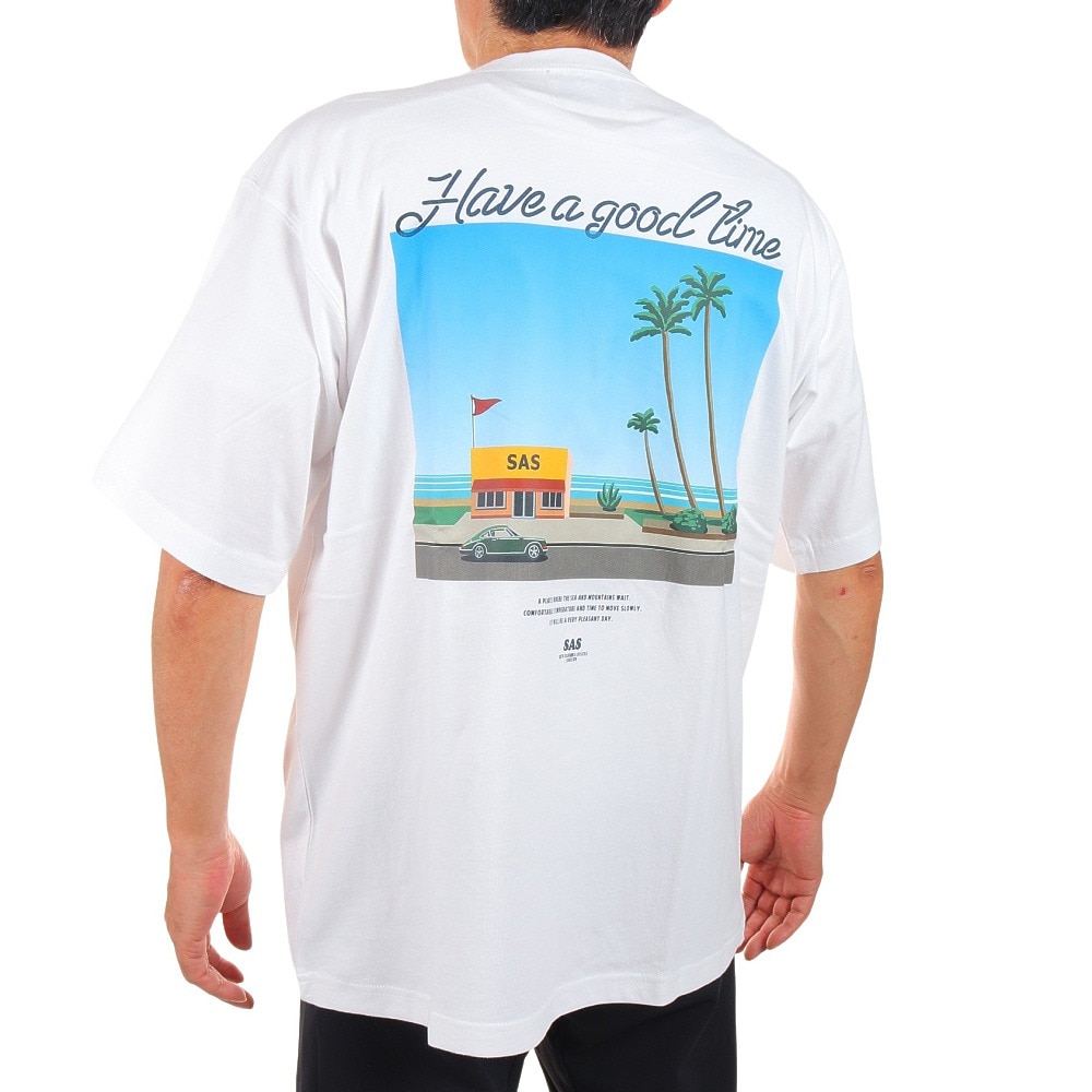 S.A.S（メンズ）半袖プリントTシャツ シティ SAS2147200-5:OFF