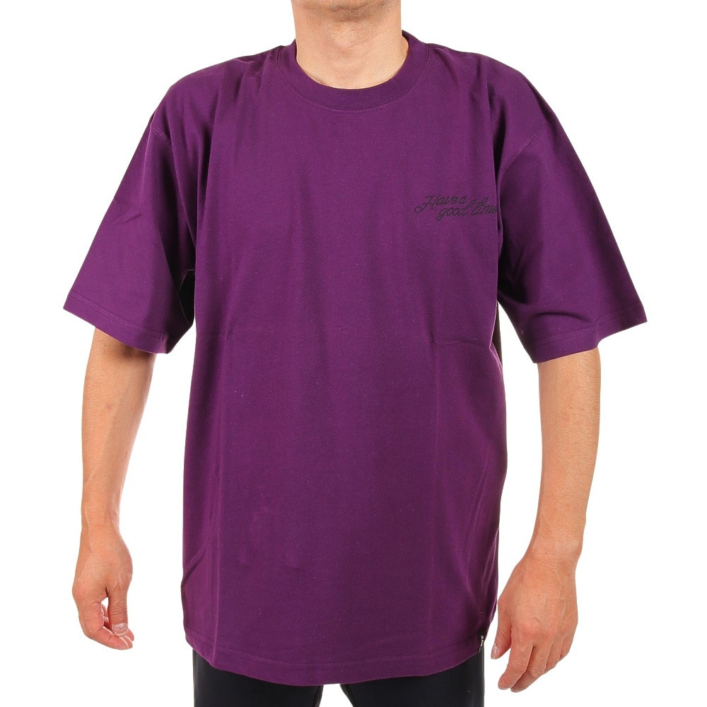 エスエーエス（S.A.S）（メンズ）半袖プリントTシャツ シティ SAS2147200-89:PURPLE