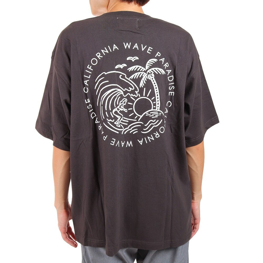 S.A.S（メンズ）半袖プリントTシャツ サーフ SAS2147201-17:CHARCOAL