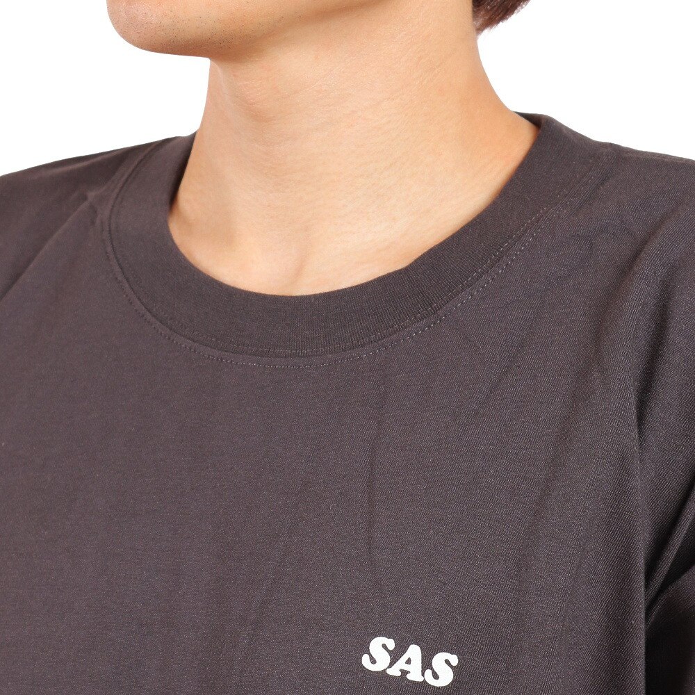 S.A.S（メンズ）半袖プリントTシャツ サーフ SAS2147201-17:CHARCOAL