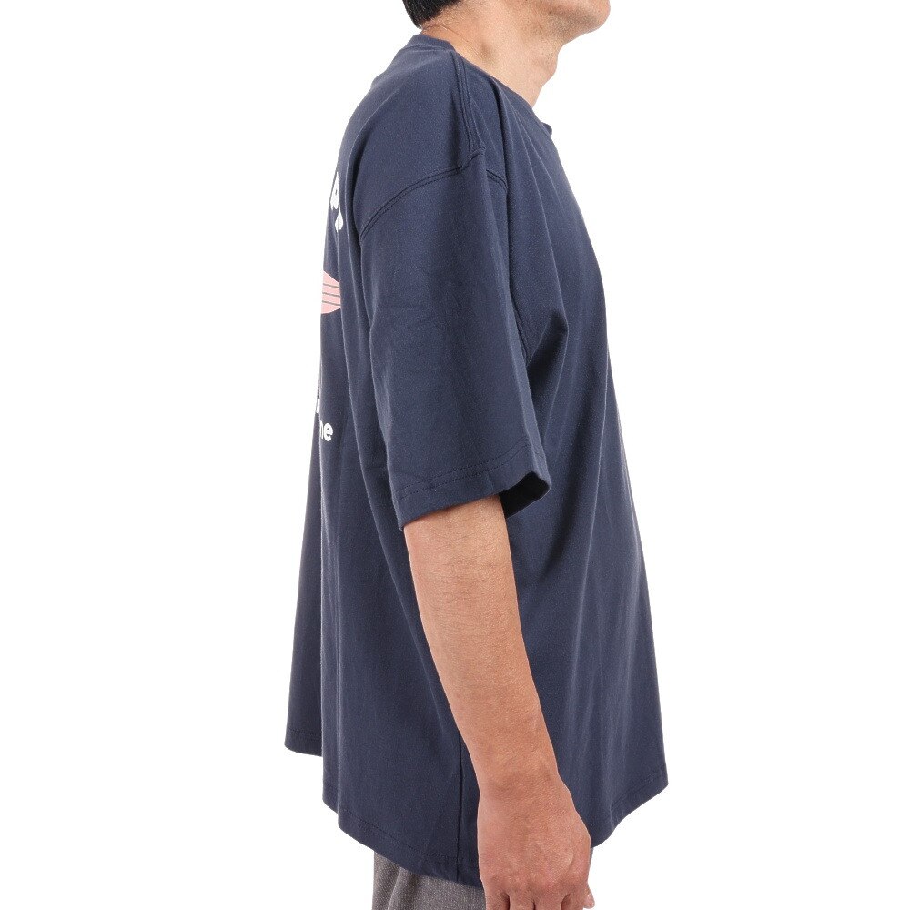 S.A.S（メンズ）半袖プリントTシャツ LANDSCAPE SAS2147202-79:NAVY
