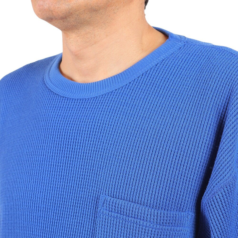 S.A.S（メンズ）防蚊ドライワッフル七分袖Tシャツ SAS2147203-79:NAVY
