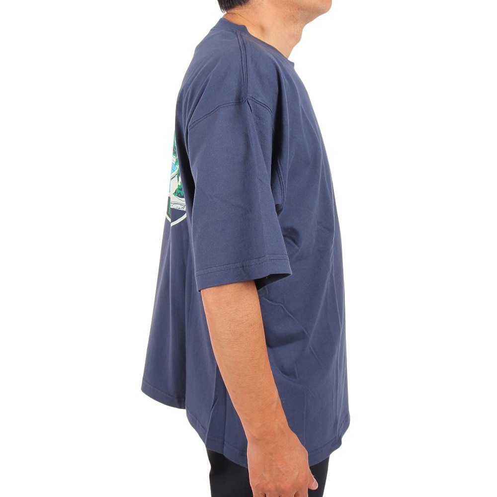 エスエーエス（S.A.S）（メンズ）半袖プリントTシャツ LANDSCAPE DESIRES SAS2147204-79:NAVY