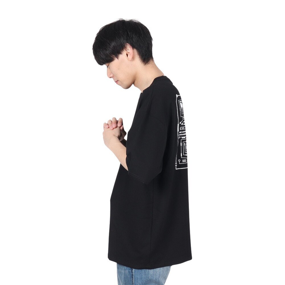 ザ・ワープ・バイ・エネーレ（The Warp By Ennerre）（メンズ）Saturn メッシュTシャツ WB3MJA06 BLK★★★