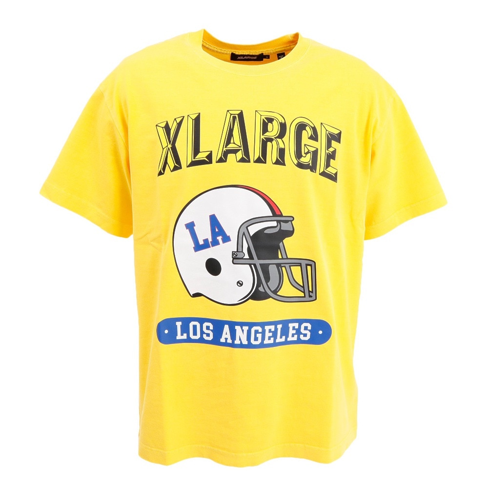 エクストララージ（XLARGE）（メンズ）PIGMENT FOOTBALL 半袖Tシャツ 101221011017-YELLOW
