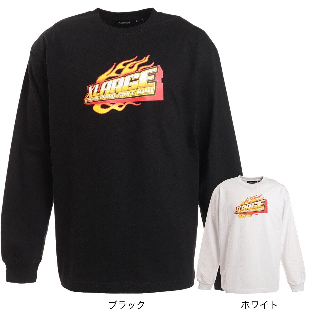 エクストララージ（メンズ）HOT ROAD 長袖Tシャツ 101221011031-BLACK
