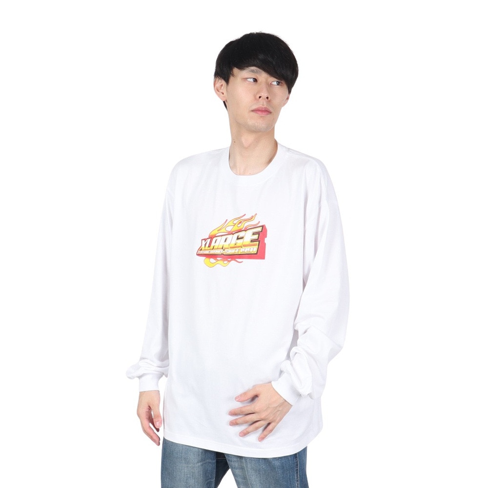 エクストララージ（XLARGE）（メンズ）HOT ROAD 長袖Tシャツ 101221011031-WHITE