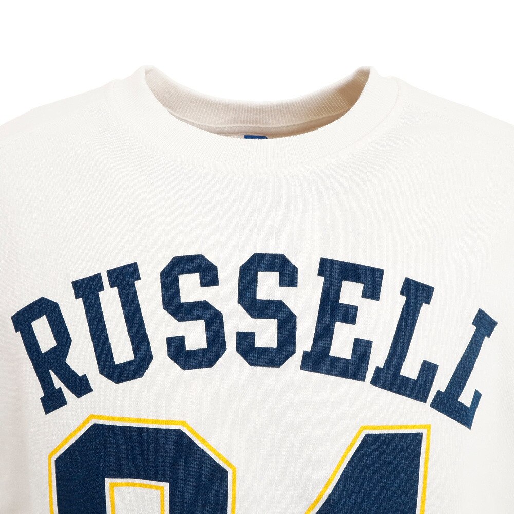 ラッセル（RUSSELL）（メンズ）Tシャツ 半袖 ヘビーウェイト PRO USA ラグランTシャツ ロゴ オーバーサイズ 綿100% RBM22S0002 WHT