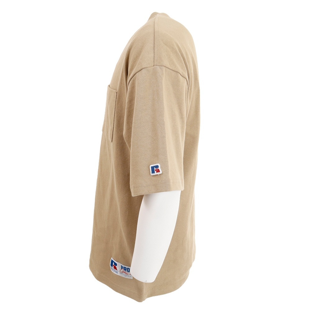 ラッセル（RUSSELL）（メンズ）PRO USA ポケットTシャツ RBM22S0003 BEG