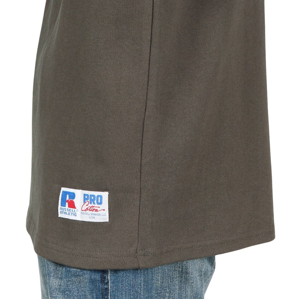 ラッセル（RUSSELL）（メンズ）Tシャツ 半袖 ヘビーウェイト PRO USA ポケットTシャツ シンプル オーバーサイズ 綿100% RBM22S0003 CGRY★★★