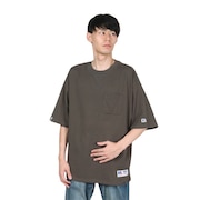 ラッセル（RUSSELL）（メンズ）Tシャツ 半袖 ヘビーウェイト PRO USA ポケットTシャツ シンプル オーバーサイズ 綿100% RBM22S0003 CGRY