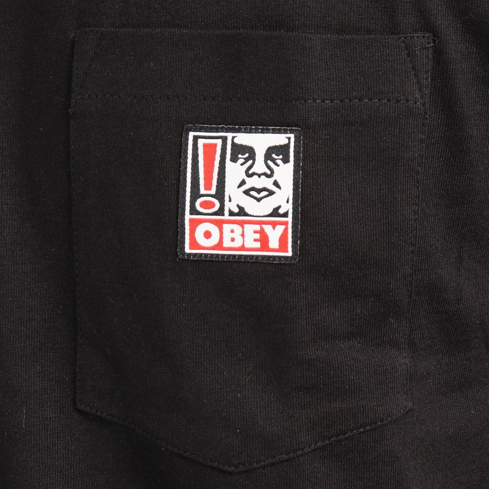 オベイ（OBEY）（メンズ）ポイントポケット半袖Tシャツ 131080287BLK22U