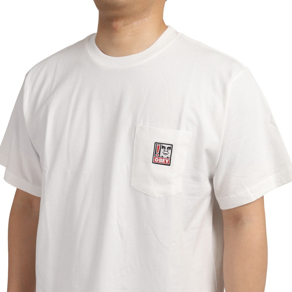オベイ（OBEY）（メンズ）ポイントポケット半袖Tシャツ 131080287WHT22U