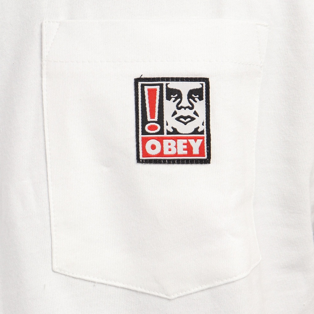 オベイ（OBEY）（メンズ）ポイントポケット半袖Tシャツ 131080287WHT22U