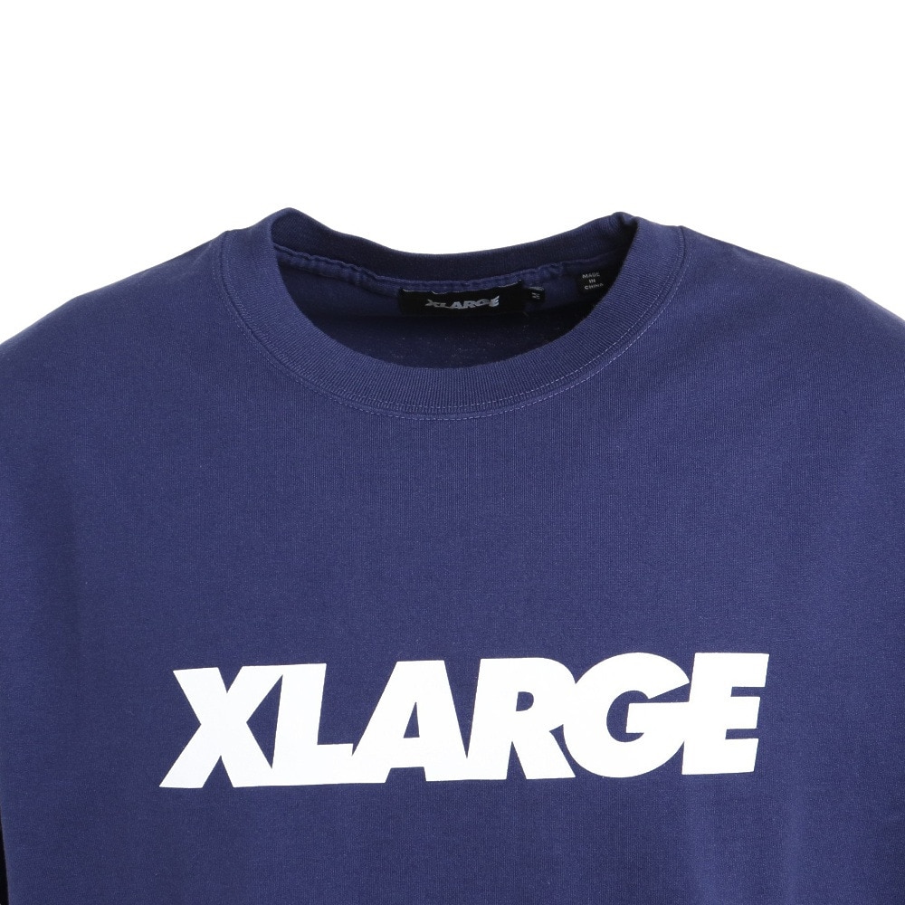 エクストララージ（XLARGE）（メンズ）Tシャツ 半袖 STANDARD LOGO ショートスリーブTシャツ XLARGE シンプル 綿100% 101222011014-NAVY