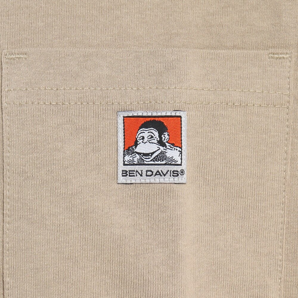 BEN DAVIS（メンズ）ビッグシルエット ワンポイント ポケットTシャツ 2580000-BEI★★★