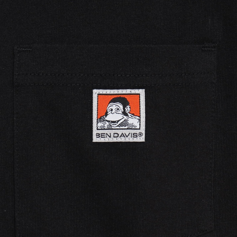 BEN DAVIS（メンズ）ビッグシルエット ワンポイント ポケットTシャツ 2580000-BLK★★★