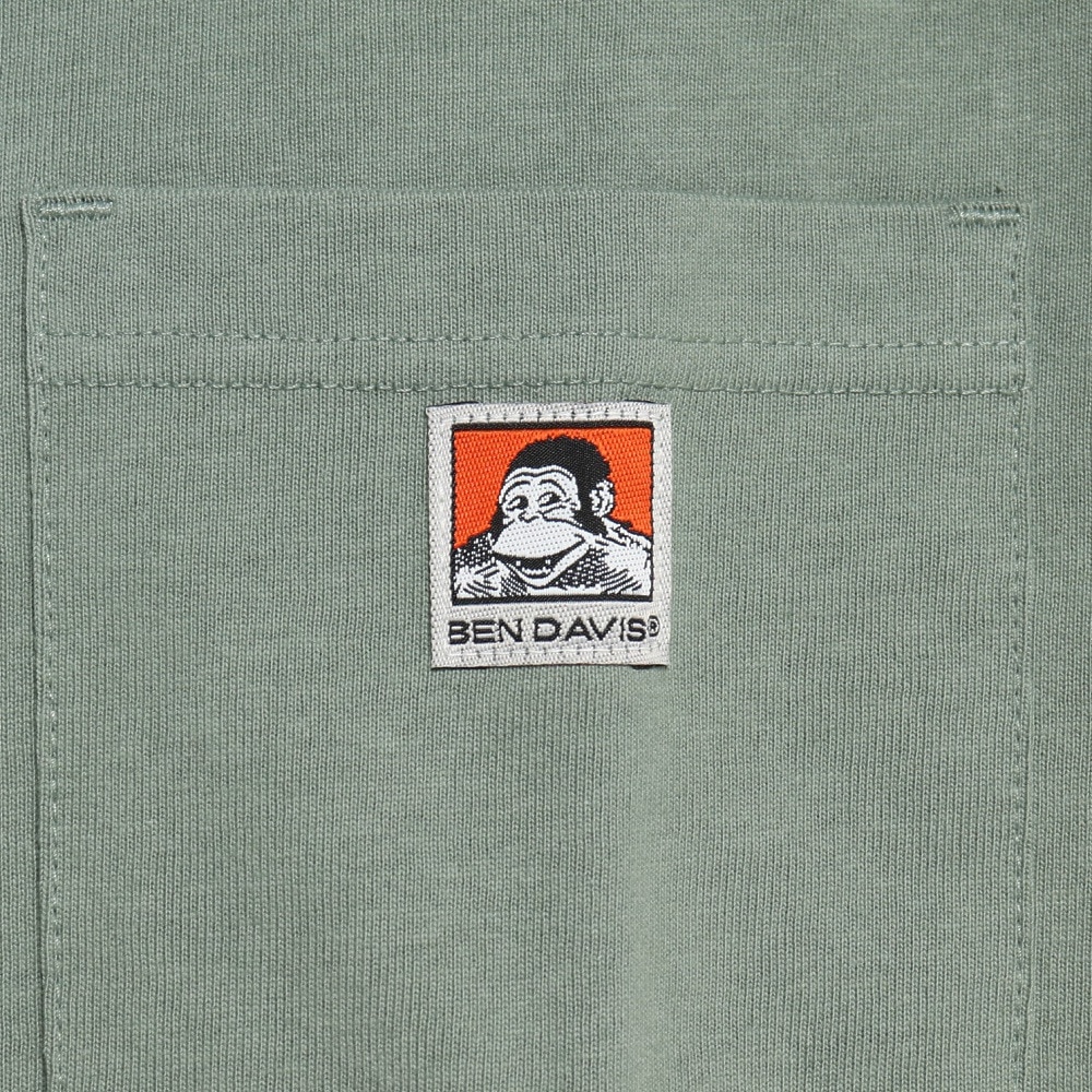 BEN DAVIS（メンズ）ビッグシルエット ワンポイント ポケットTシャツ 2580000-OGR★★★
