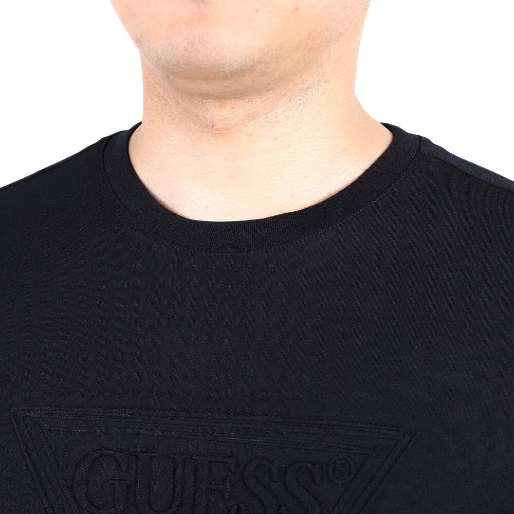 GUESS（メンズ）エンボスロゴ Tシャツ MM2K8406KBLK