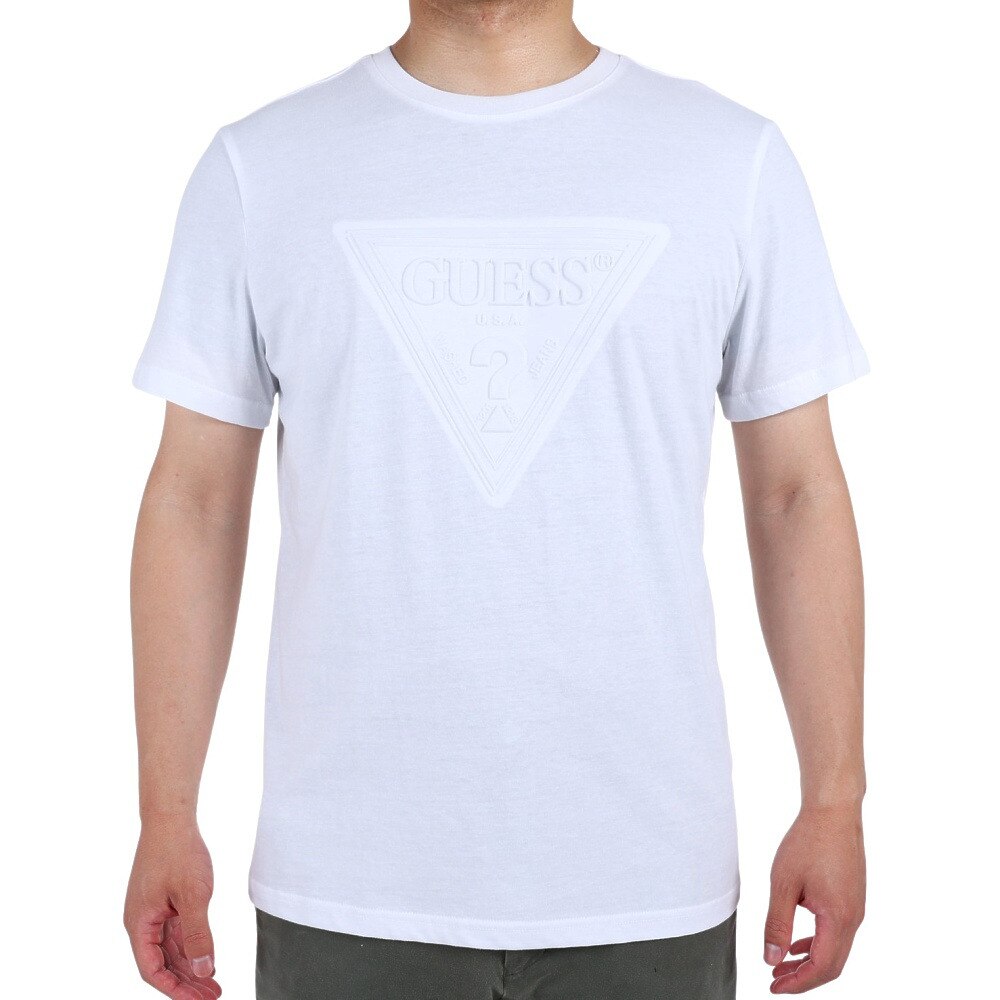 ゲス（GUESS）（メンズ）エンボスロゴ Tシャツ MM2K8406KWHT