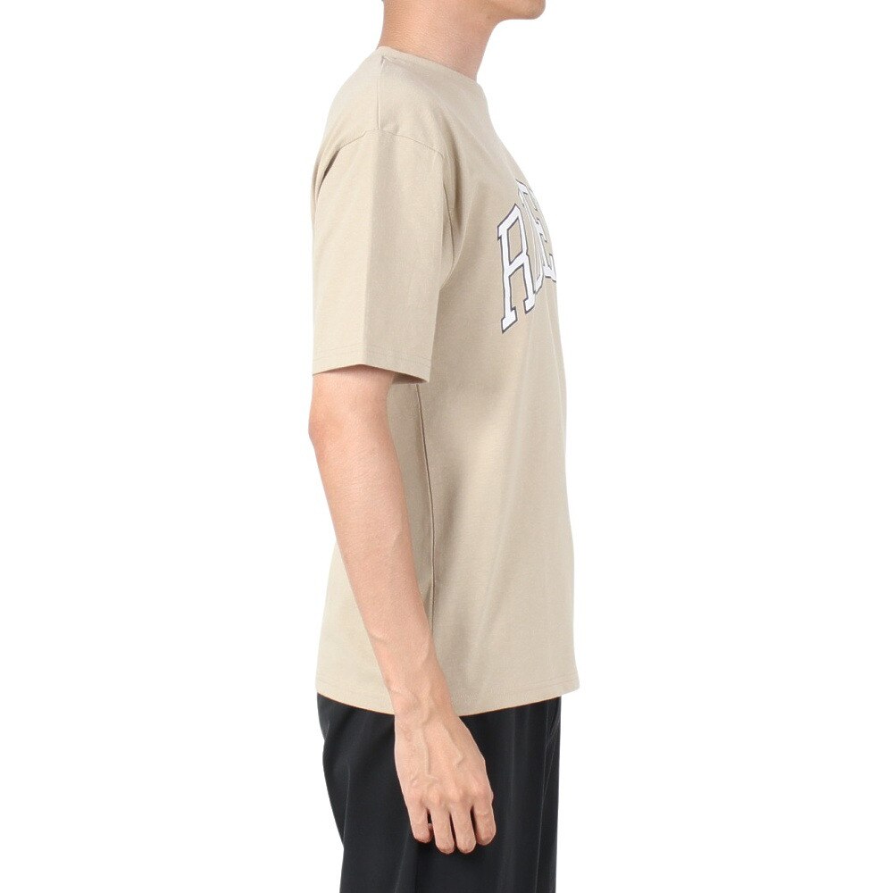 ラッセル（RUSSELL）（メンズ）PRINT COLLEGE 半袖Tシャツ RBM22S0013 BEG