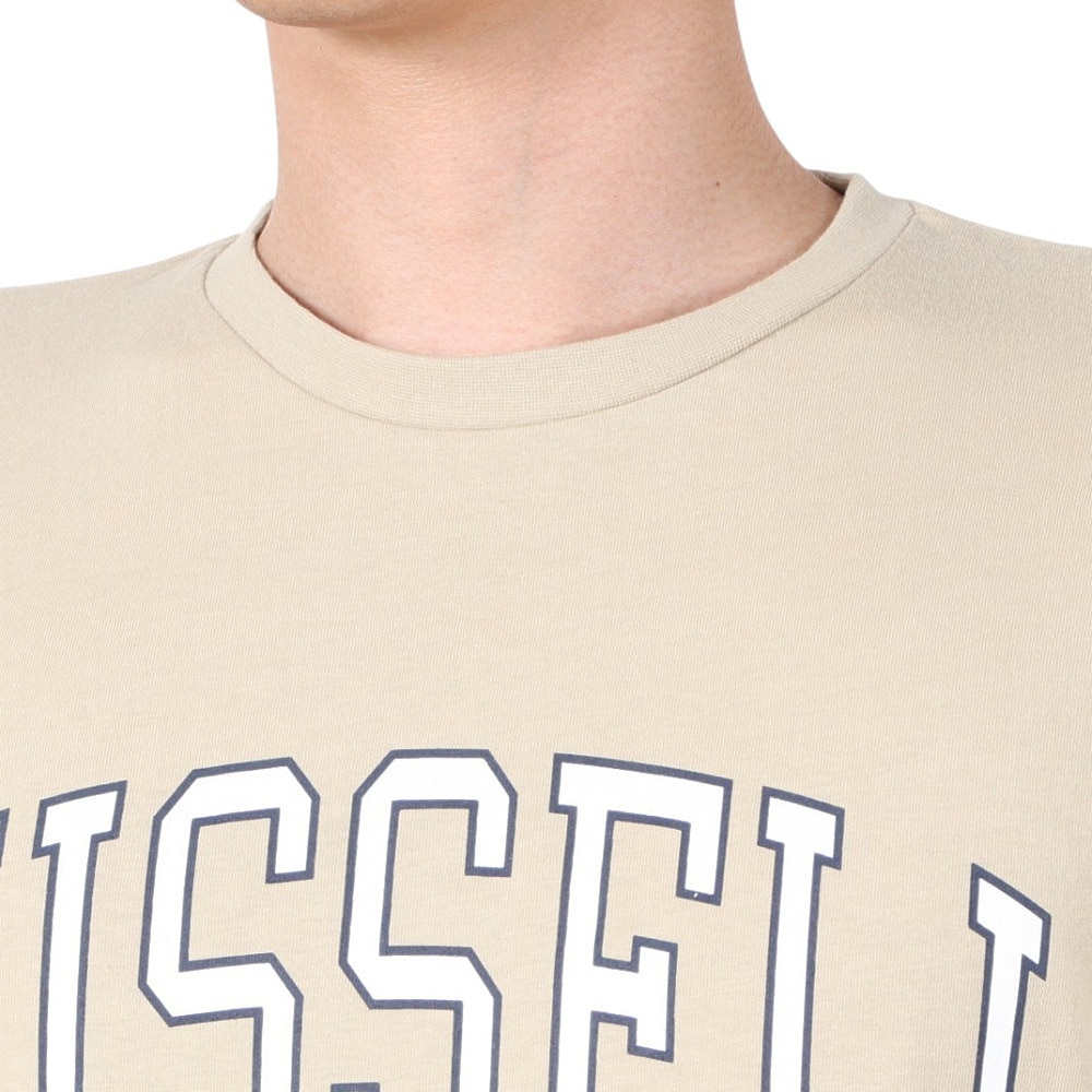 ラッセル（RUSSELL）（メンズ）PRINT COLLEGE 半袖Tシャツ RBM22S0013 BEG