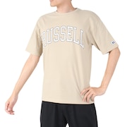 ラッセル（RUSSELL）（メンズ）PRINT COLLEGE 半袖Tシャツ RBM22S0013 BEG