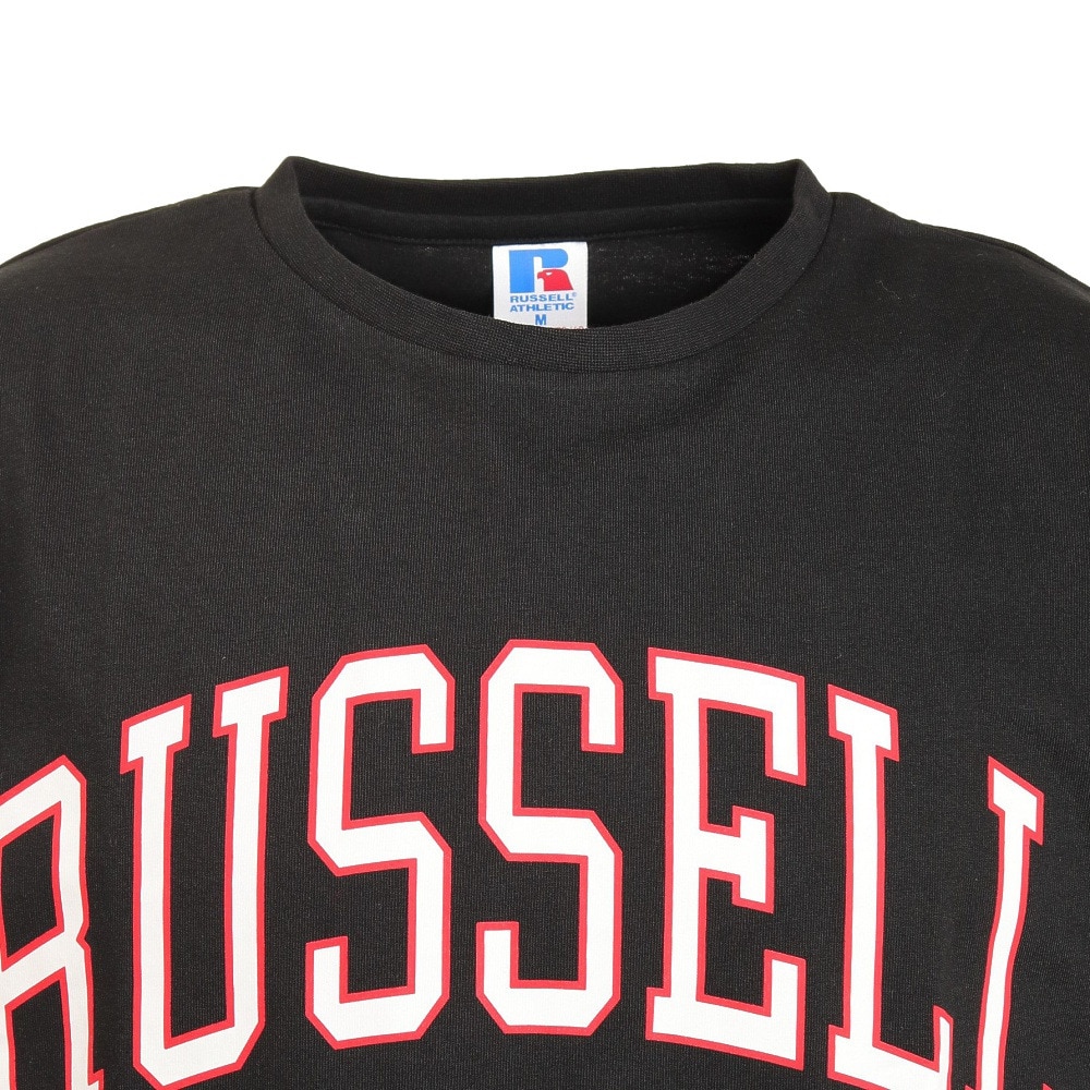 ラッセル（RUSSELL）（メンズ）PRINT COLLEGE 半袖Tシャツ RBM22S0013 BLK