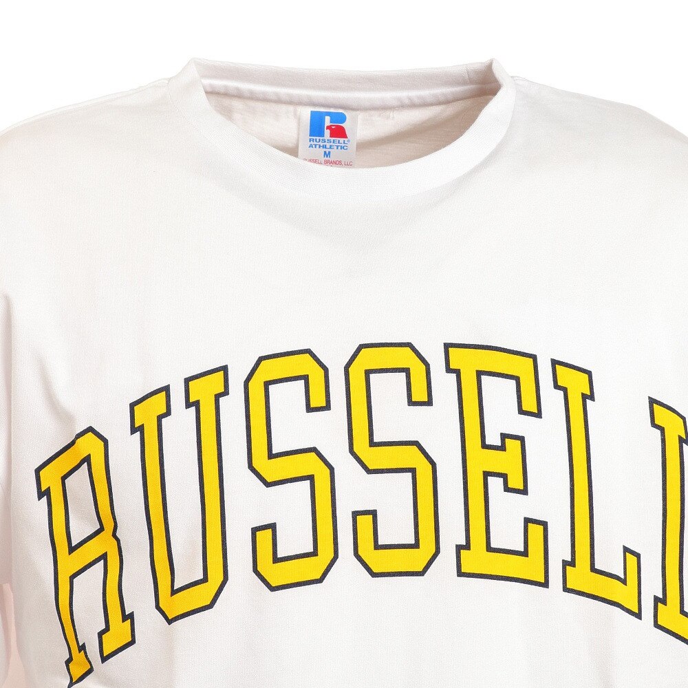 ラッセル（RUSSELL）（メンズ）PRINT COLLEGE 半袖Tシャツ RBM22S0013 WHT