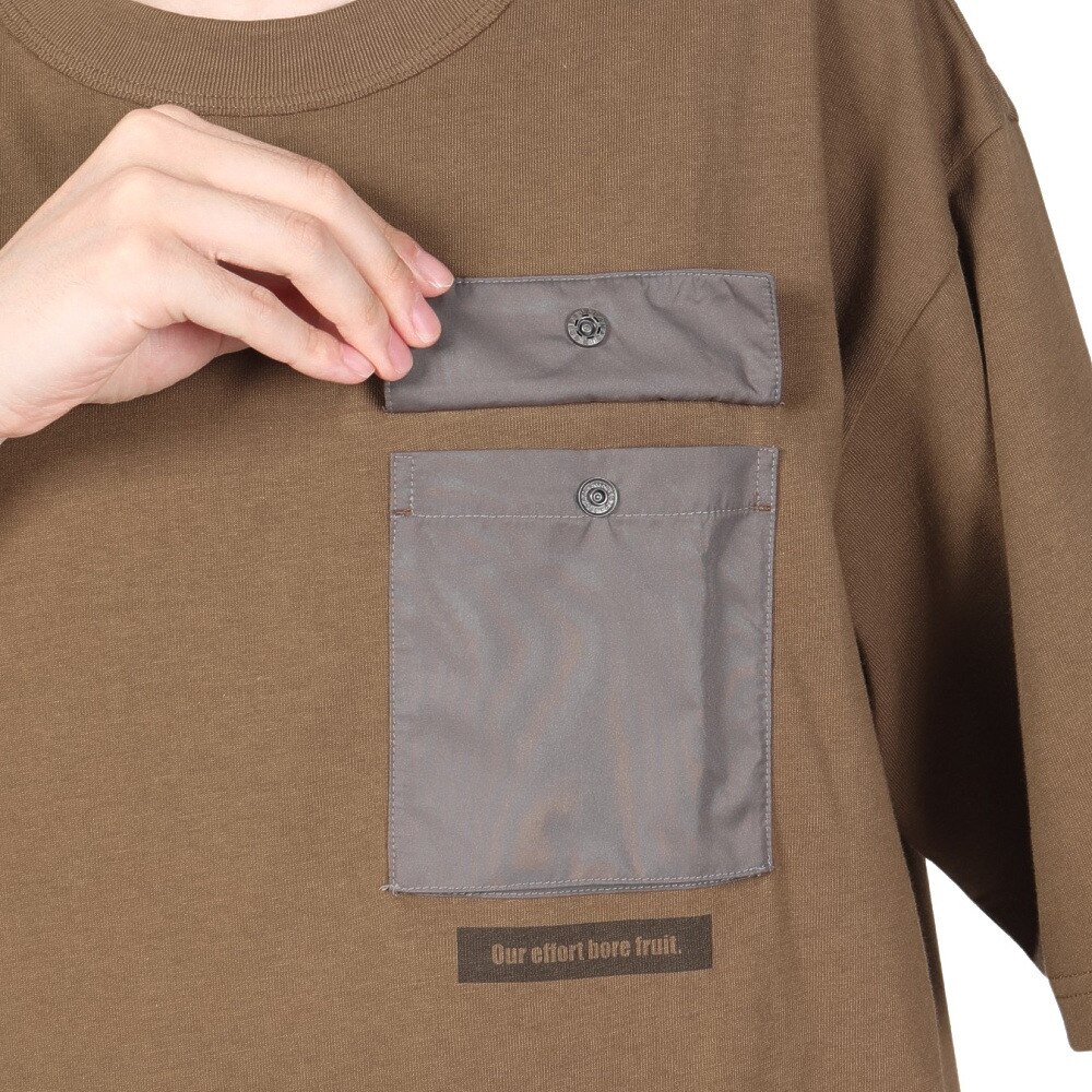 エルケクス（ELKEX）（メンズ）ORGANIC POCKET 半袖Tシャツ EKM2S14139 BRN