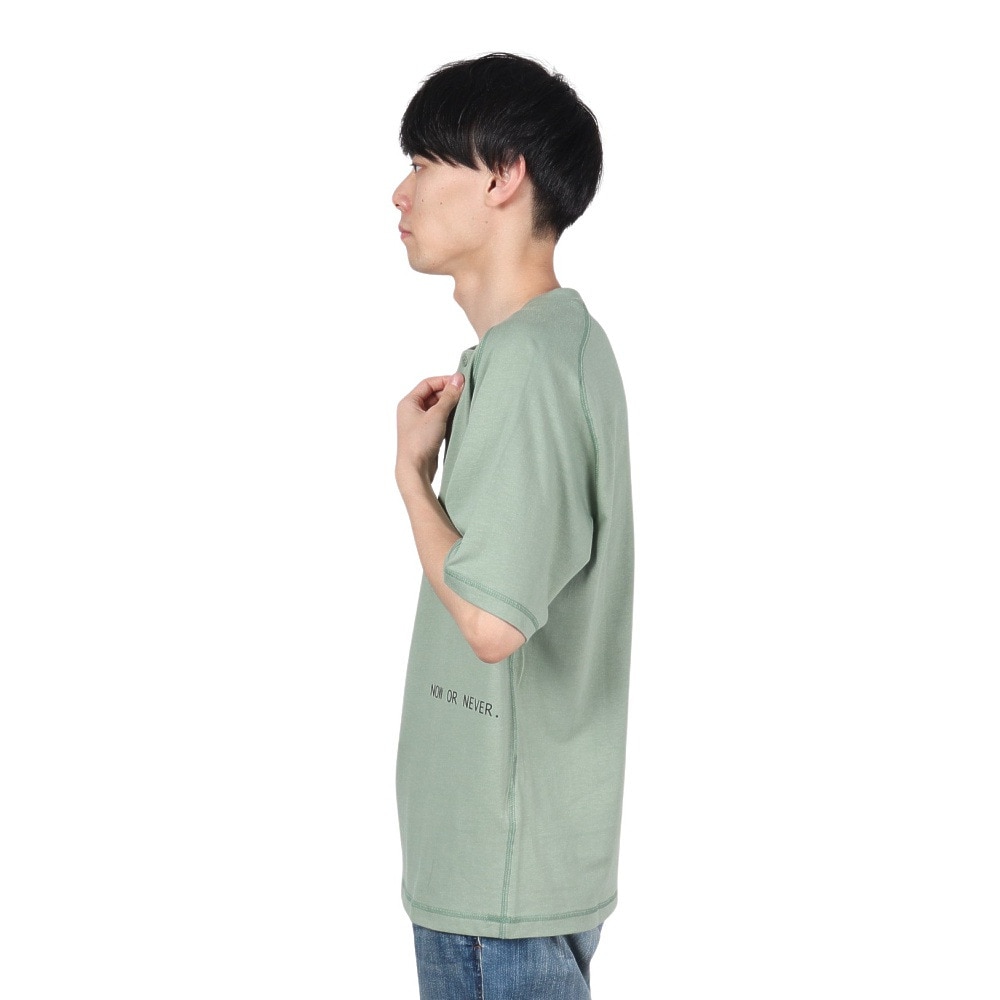 エルケクス（ELKEX）（メンズ）ORGANIC HENLY 半袖Tシャツ EKM2S14140 GRN