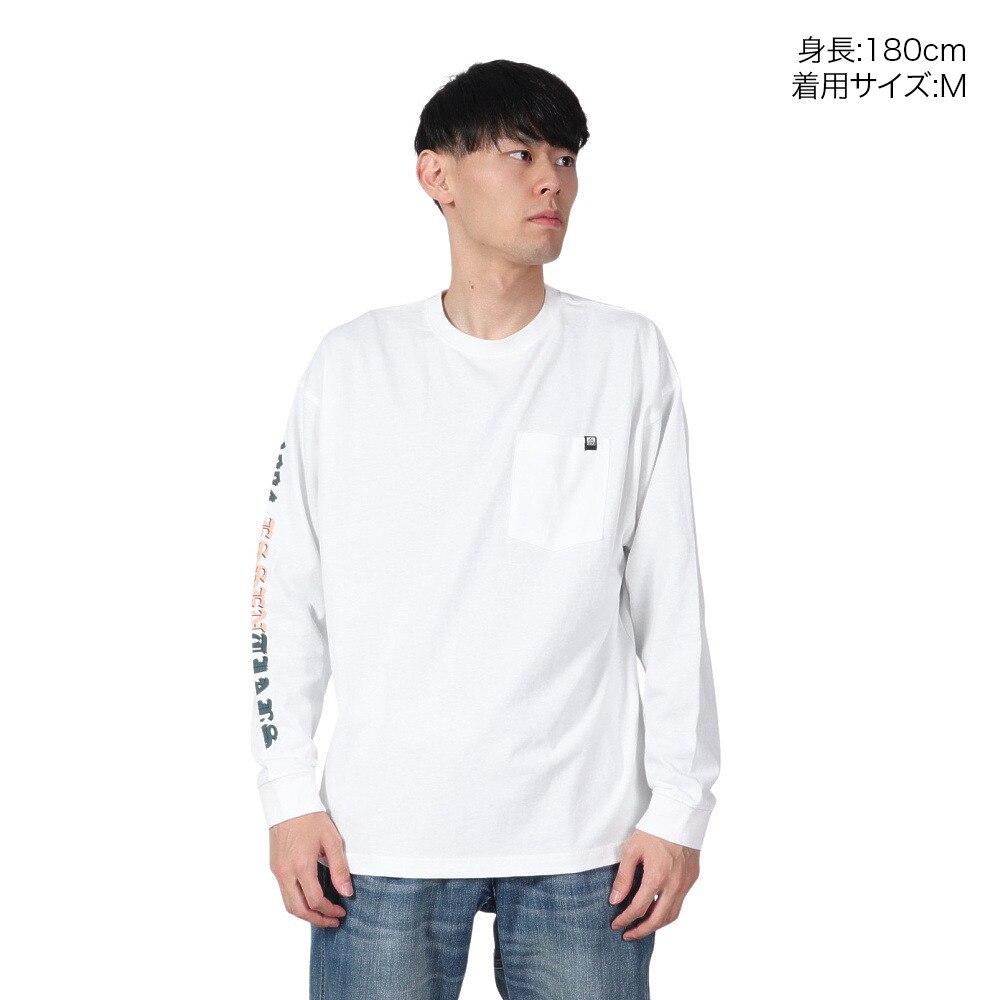 リーフ（REEF）（メンズ）ポケット付き BIG 長袖Tシャツ RFTEM2210-WHT