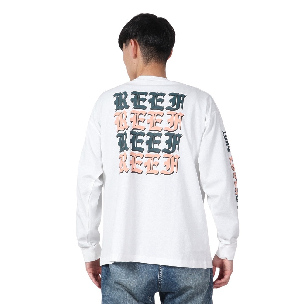 リーフ（REEF）（メンズ）ポケット付き BIG 長袖Tシャツ RFTEM2210-WHT