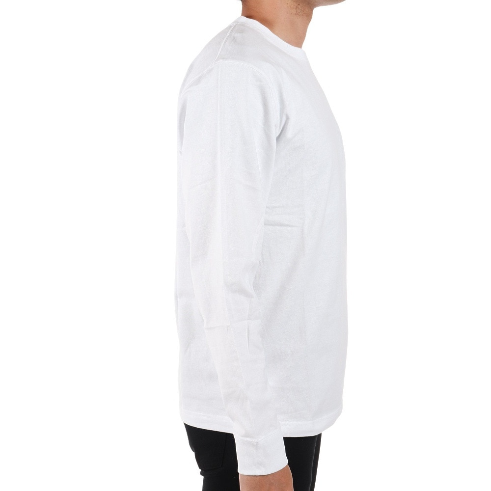 フララニ（Hula Lani）（メンズ）長袖Tシャツ 刺繍ロンティーフラガール 224HU1LT050 WHT