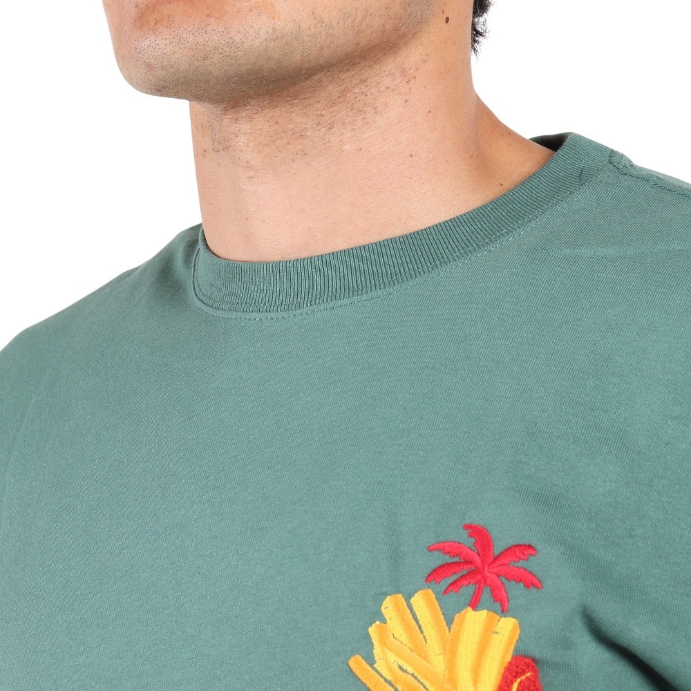Hula Lani（メンズ）長袖Ｔシャツ 刺繍ロンティー ポテト 224HU1LT052 GRN
