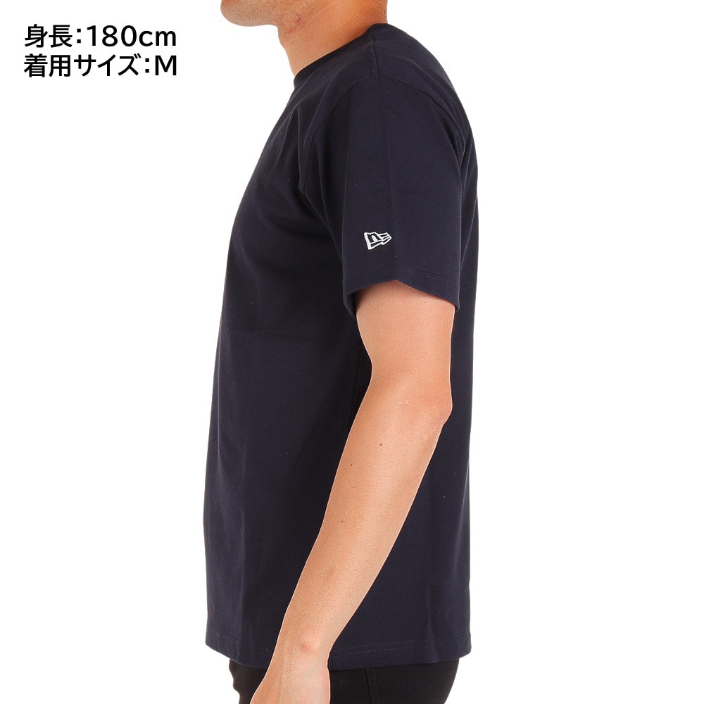 ニューエラ（NEW ERA）（メンズ）半袖　tシャツ ワンポイント ロゴt　ネイビー Flag Logo Mini フラッグロゴ 13534571