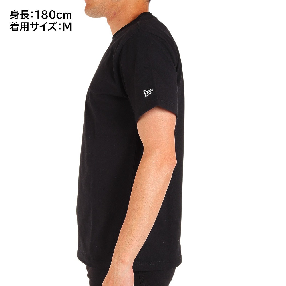 ニューエラ（NEW ERA）（メンズ）tシャツ 半袖 ワンポイント ブラック 黒 Flag Logo Mini フラッグロゴ 13534573